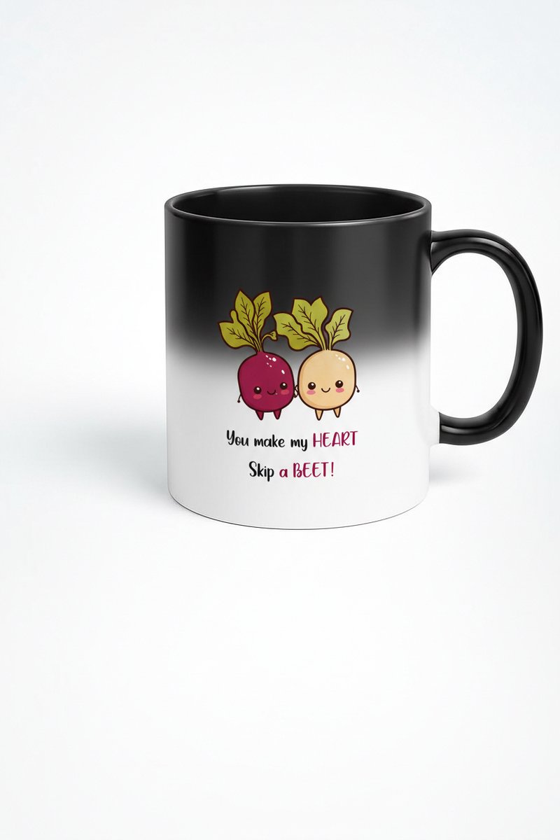 Magische Mok 'You Make My HEART Skip a BEET' - Grappige Bieten Liefdes Woordspeling