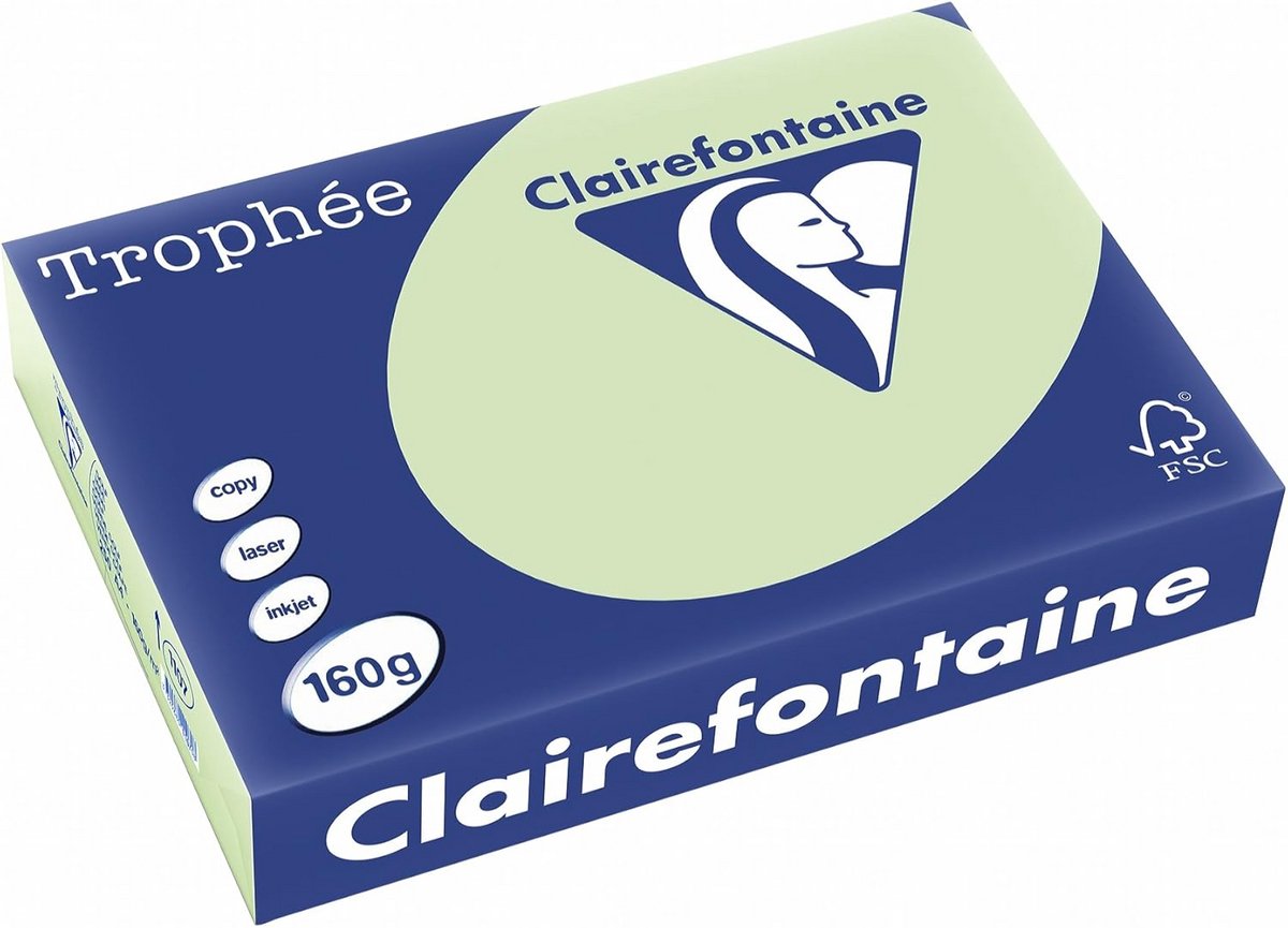Tonerpapier DIN A4 160g Donkergroen voor Laser, Kopieer- en Inkjetprinters