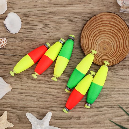 Dailygoods- Dobbers 12 Stuks - EVA Verzwaarde Dobbers - Visspullen - Panfish/Baars/Bluegill - Duurzaam Materiaal - Kliksluiting - Visbobbers van Dailygoods — afbeelding 5