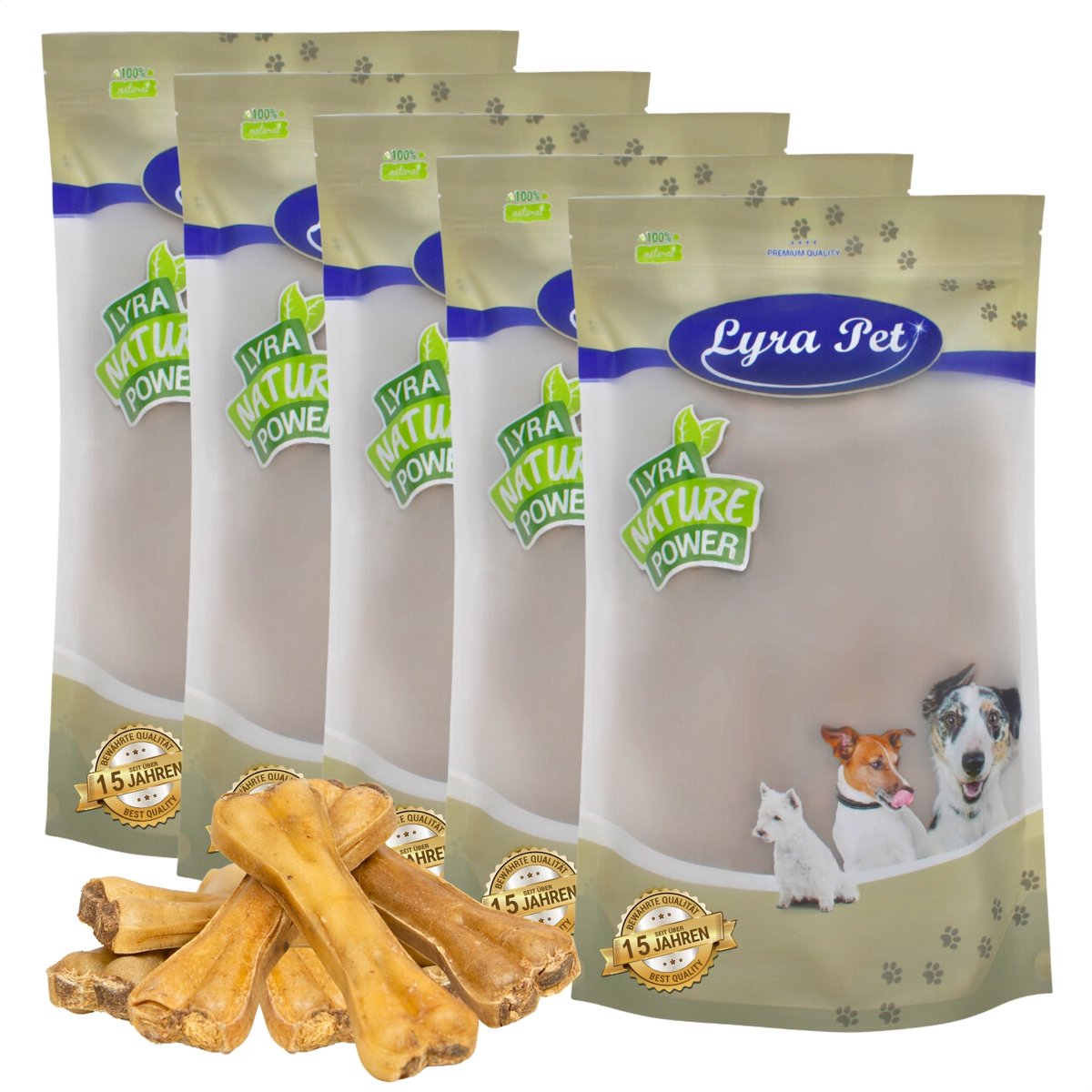 50 stuks. Lyra Pet® kauwbot gevuld met pens ca. 15 cm