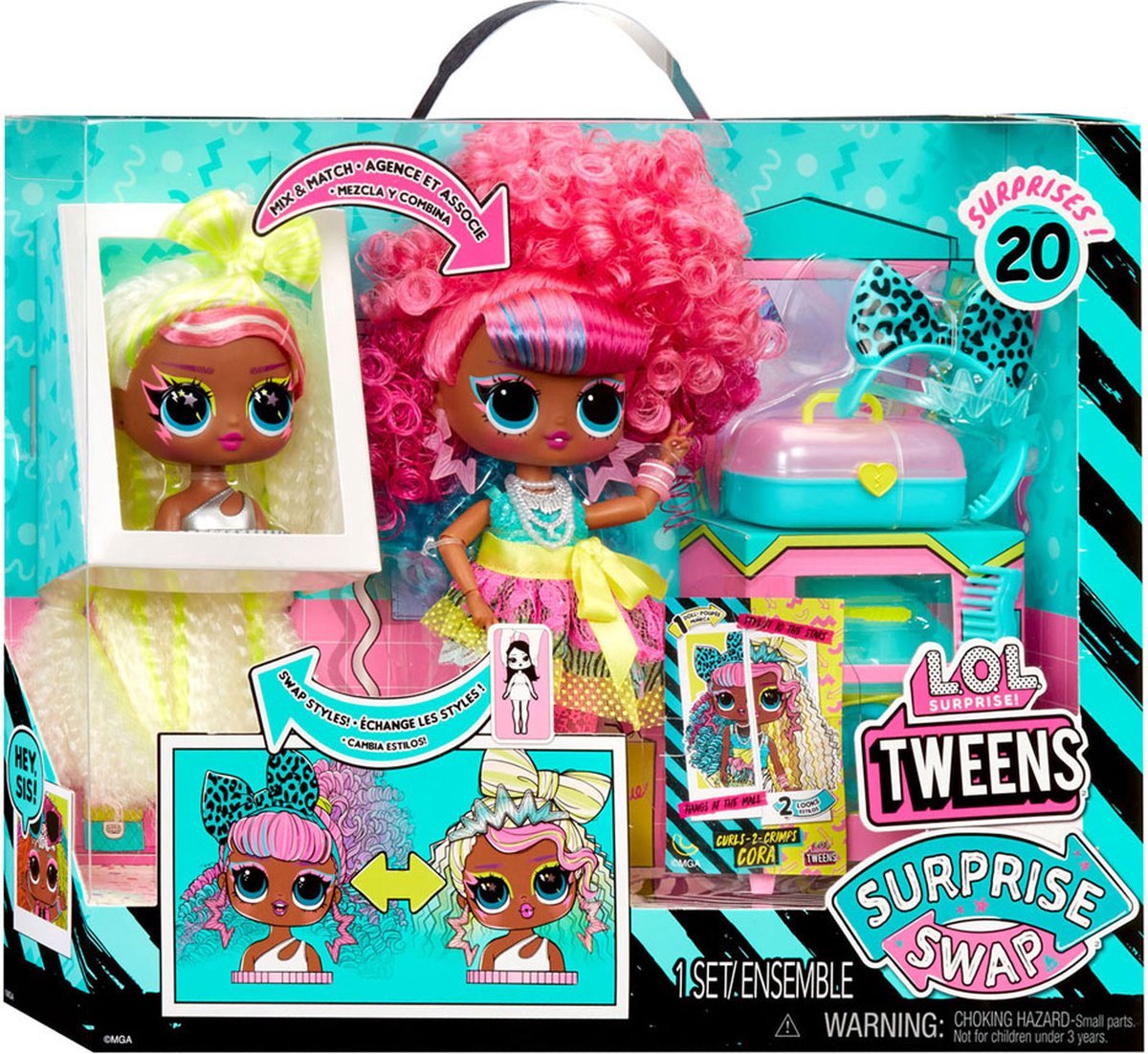 L.O.L. Surprise! Tweens Surprise - 16,5 cm - Swap Modepop - Curls-2-Crimps Cora — afbeelding 14