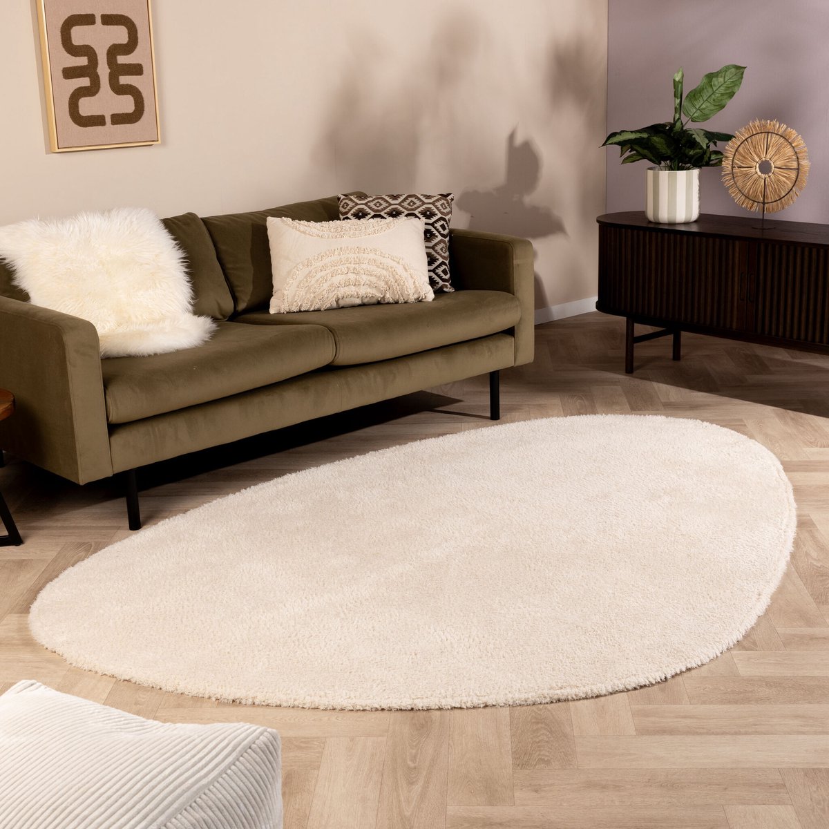 NATURL. Zacht organisch vloerkleed - Teddy Creme - 160x230cm