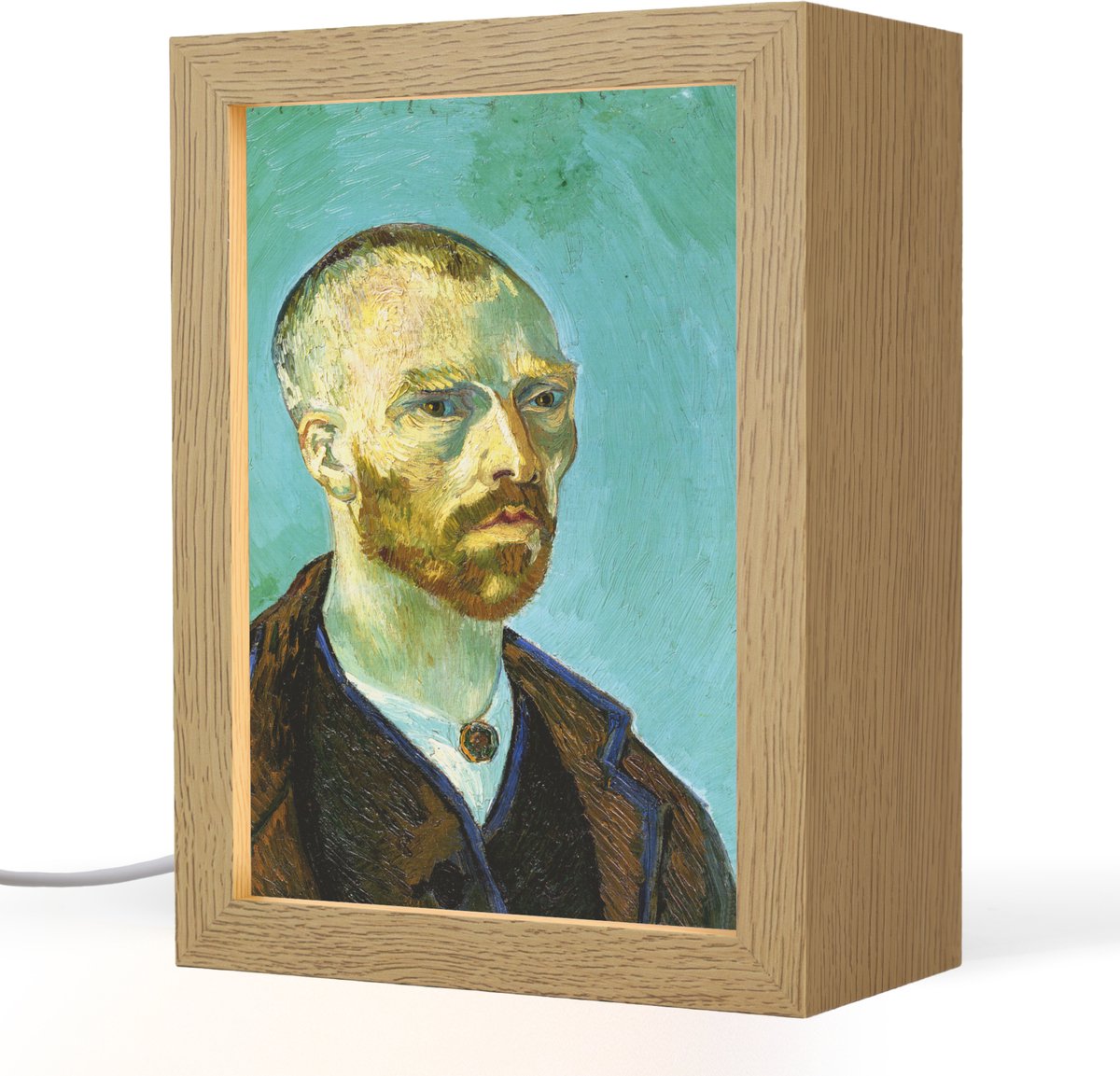 Tafellamp 15x20 cm - LED lamp - Opgedragen aan Gauguin - Vincent van Gogh - Decoratieve tafellampen - Dimbaar - Tafellampje slaapkamer - Woonkamer binnen