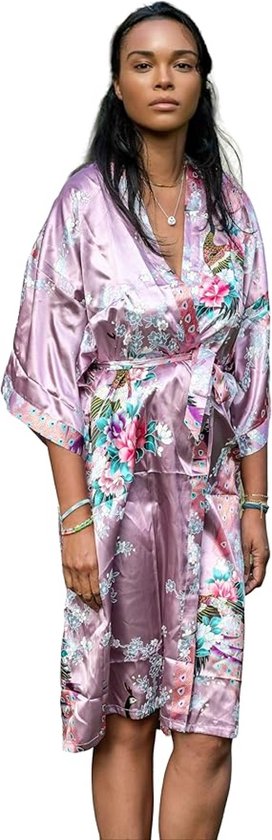 Lange kimono badjas voor dames - Luxe zachte stof - Perfect voor bruidsmeisjes en cadeaus