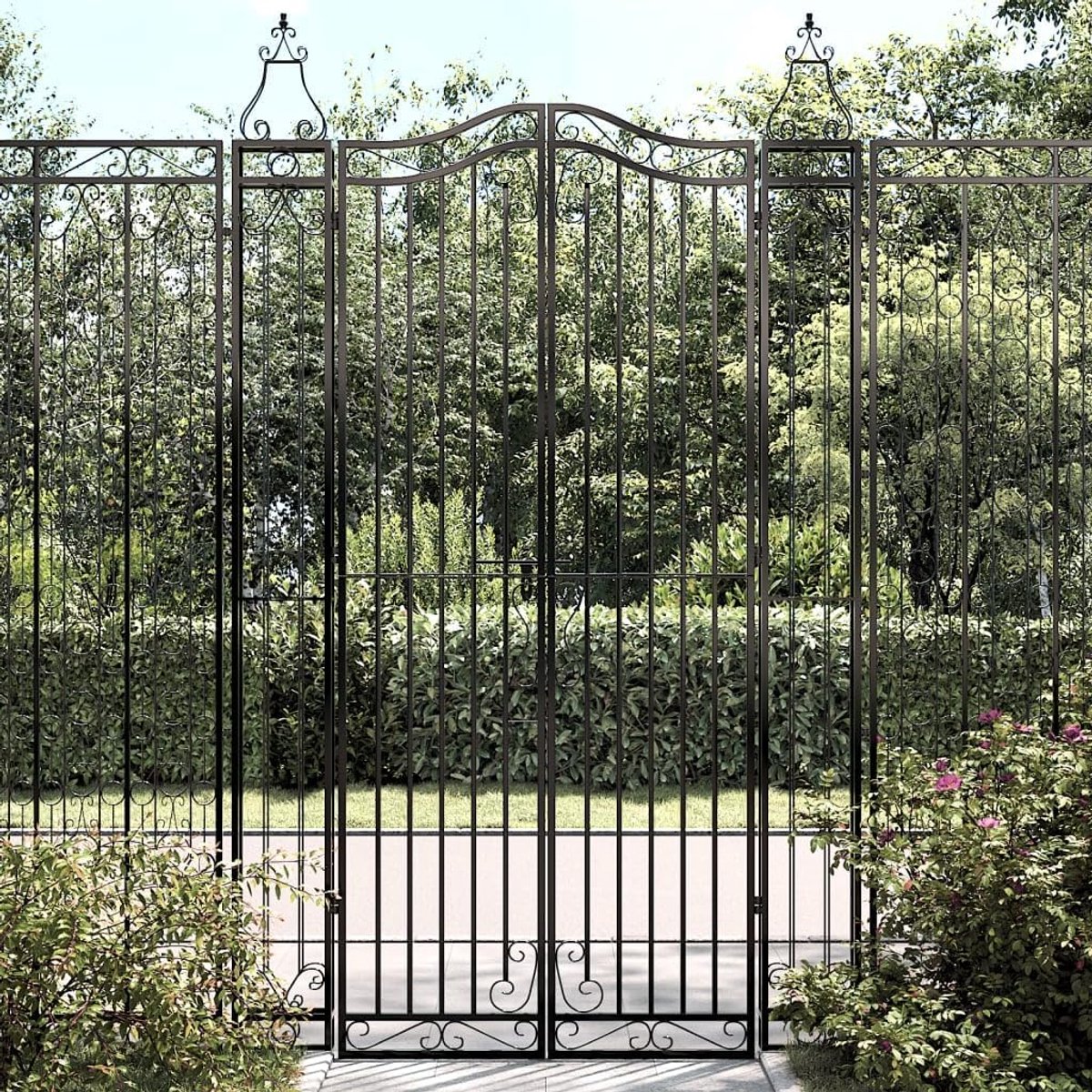 Tuinpoort Smeedijzer - Buitenpoort Terras - Toegang Creëren - Decoratief Elegant Design - 