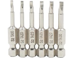 6Pcs 50mm 1/4 Hex Shank Magnetische Driehoekige Schroevendraaier Bits Set - S2 Stalen Schroevendraaier Bits - Driehoek Boor Accessoires