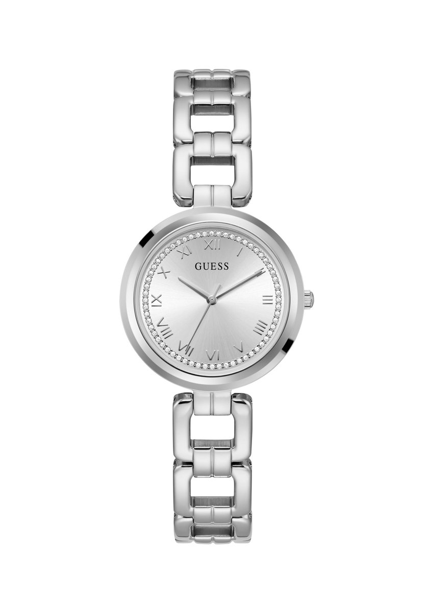 Guess Millie Quartz Analoog Horloge Zilvertint En Zwart Behuizing: 100% Roestvrij Staal| Armband: Roestvrij Staal 32 mm U1387L1M, U1438L1M, U1445L1M