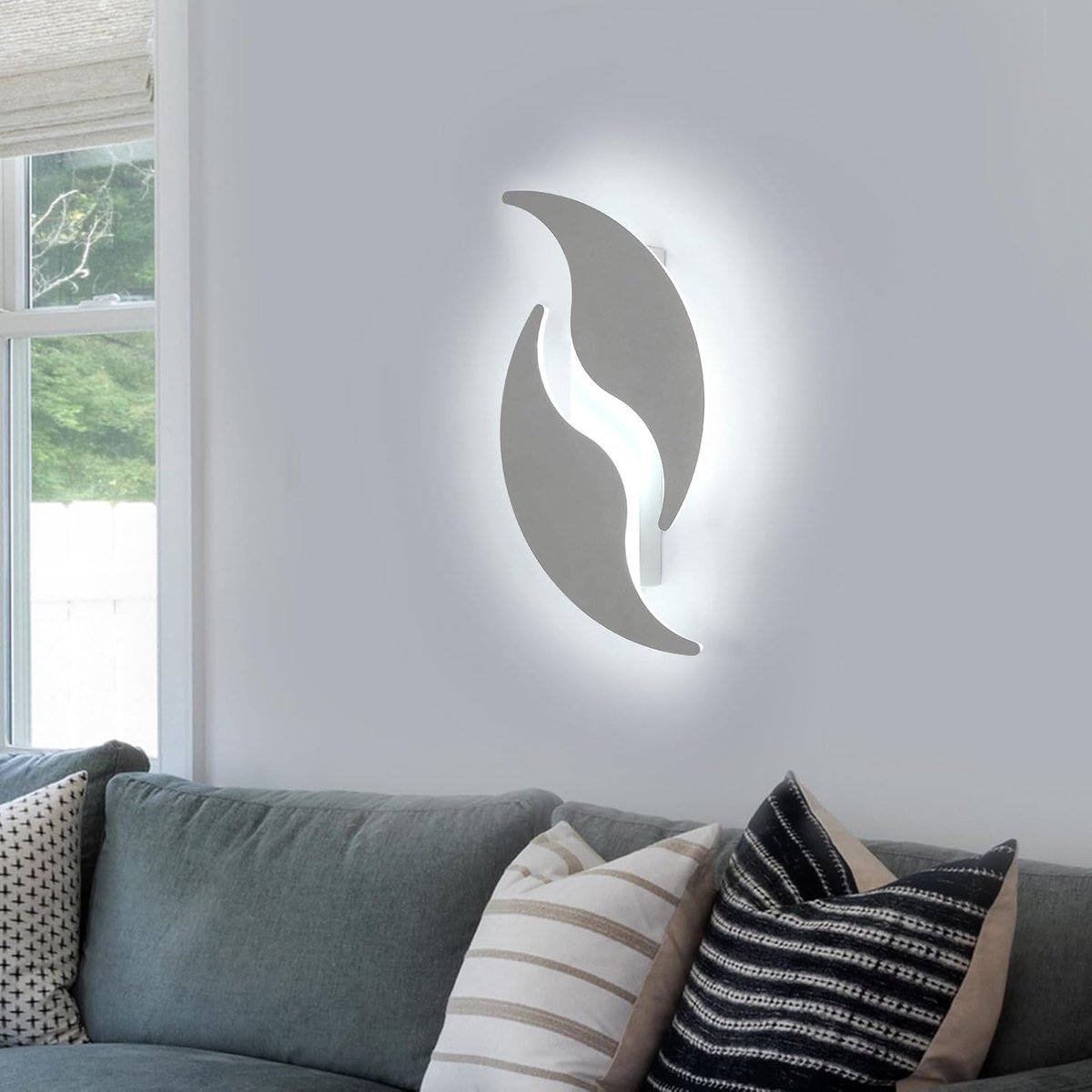 LED Wandlamp - Moderne Verlichting - Binnen Decoratie - Creatief Design - 32x14.5x4 cm - Wit