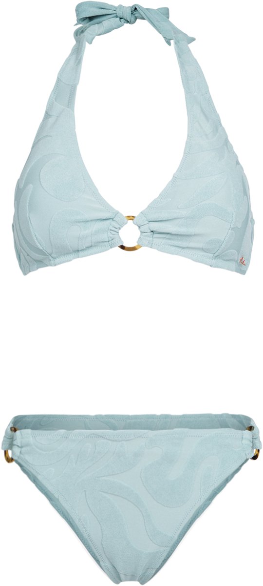Brunotti Hollymai-Jacquard Bikini Set Aqua Dames Halter Bikini Set 40 Grijs