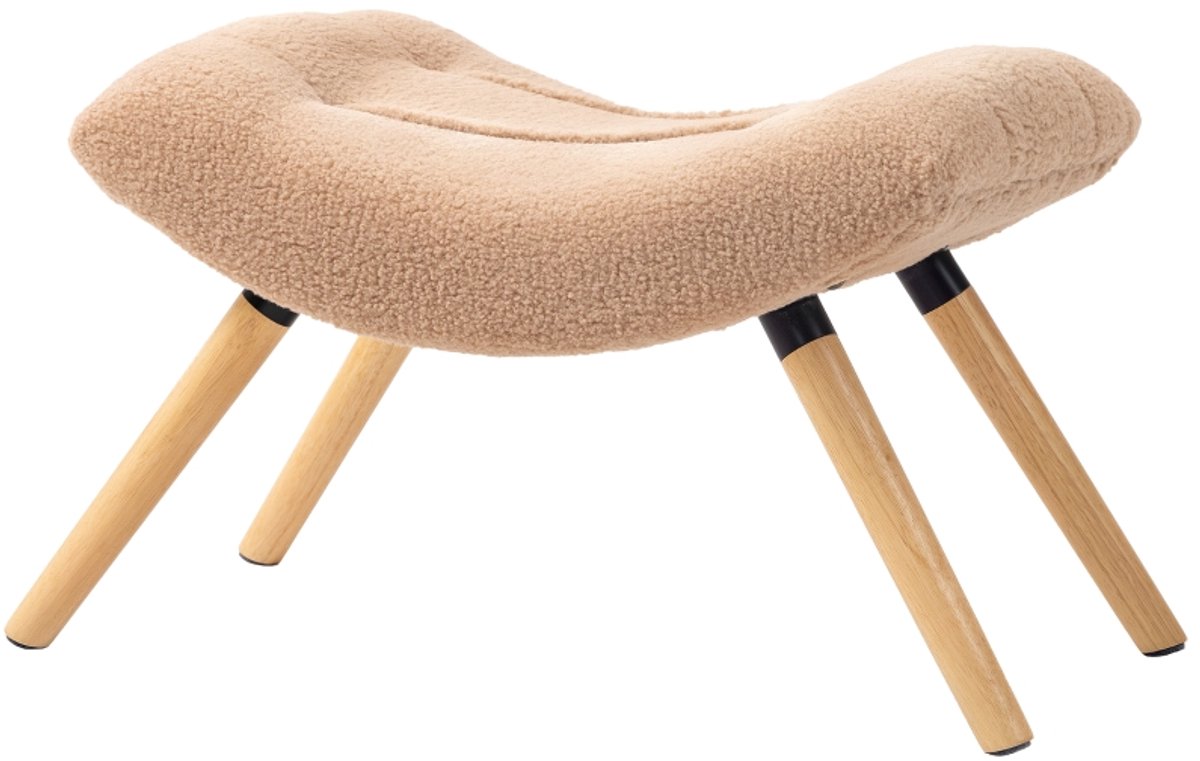 REDOM - Poef - Ergonomische Zitting - Modern - Voor Woonkamer Of Slaapkamer - Polyester - Bruin - 67 X 45 X 38 Cm