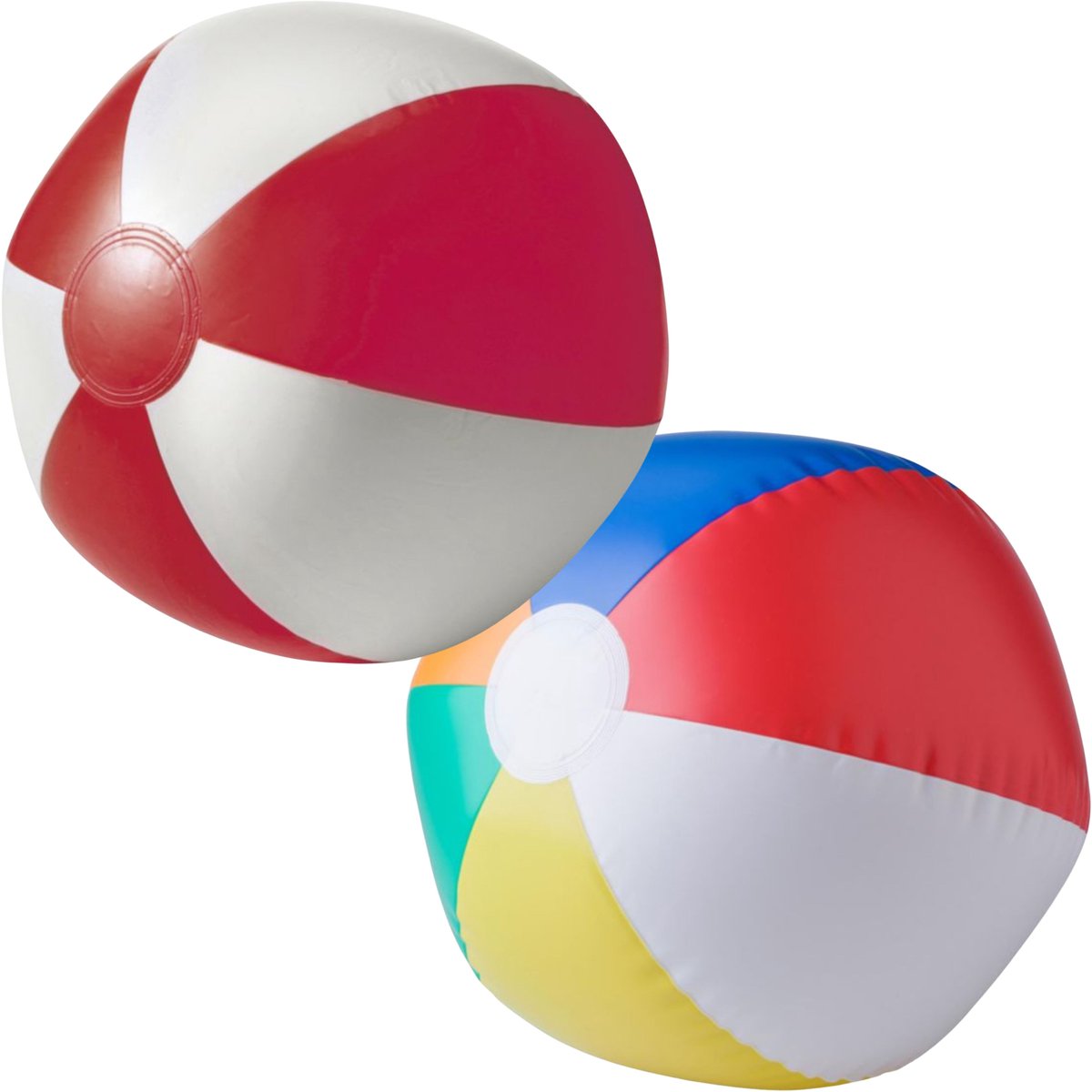 Impression Strandbal - opblaasbaar - zwembad speelgoed - rood / multi -