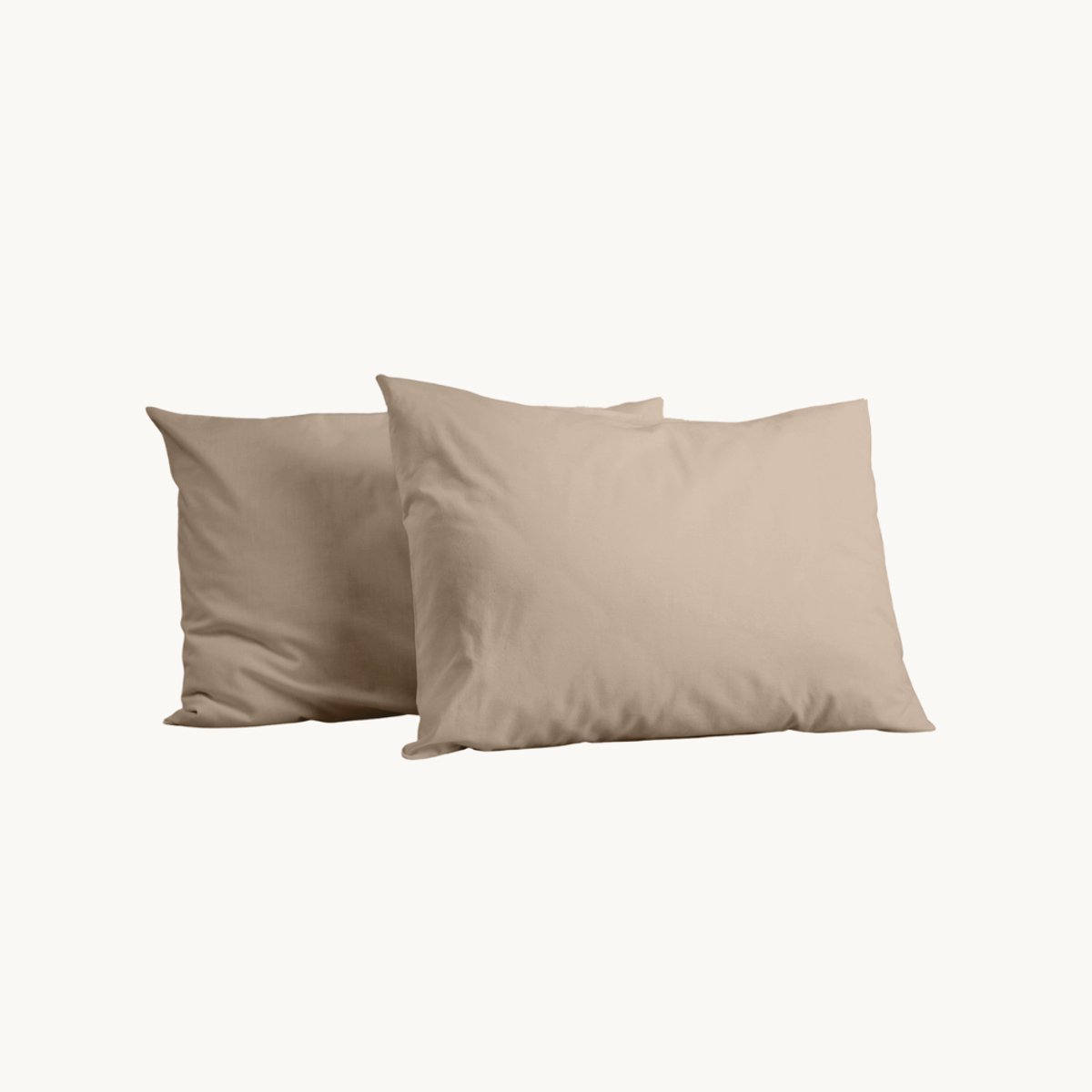 Y-NOT Kussenslopen Set - Mat Satijn Taupe - 60x70 cm - 2-pack - Zachte Kussenhoezen voor Comfortabele Nachtrust