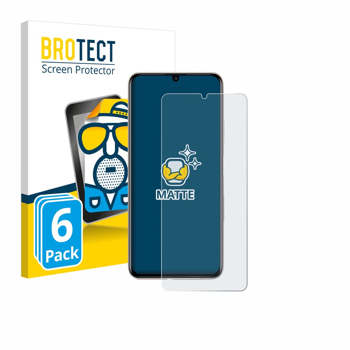 BROTECT - Screenprotector voor Huawei Nova Y71 - Folie Beschermfolie matte 6 Stuks