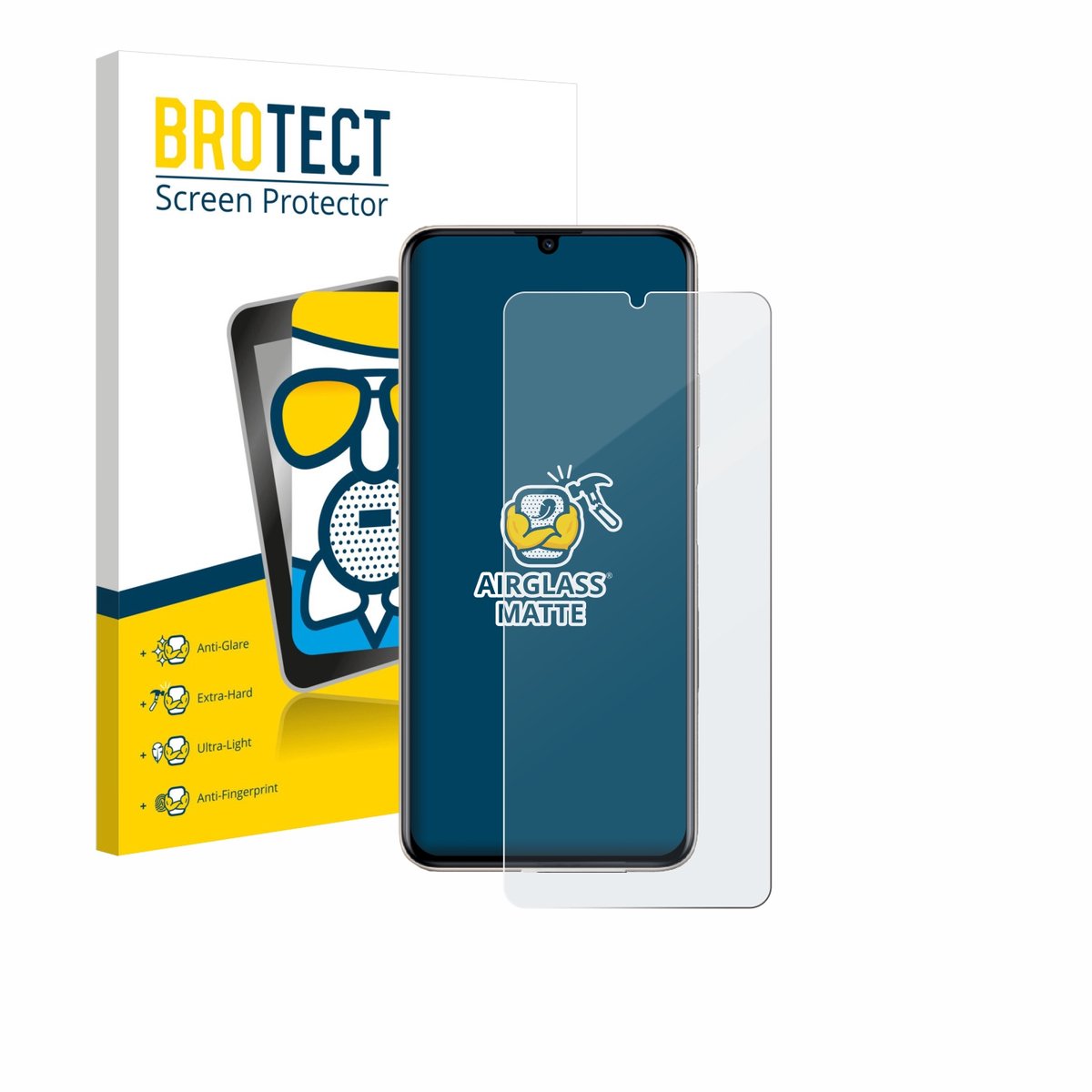 BROTECT - Screenprotector voor Huawei Nova Y71 - Folie Beschermfolie Beschermglas matte