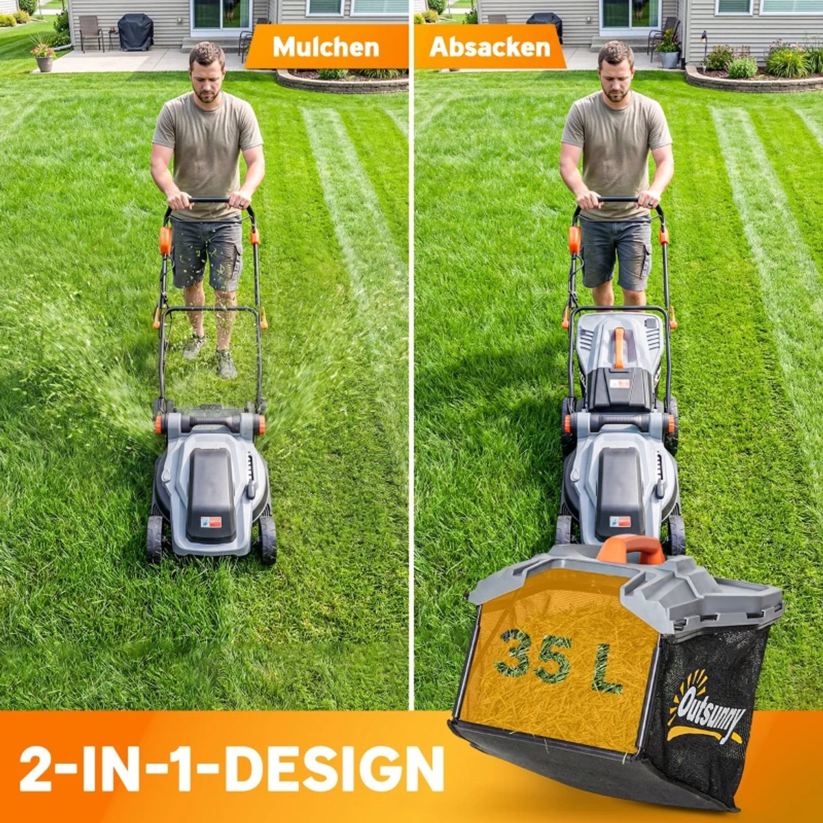 ZYLARO Elektrische Grasmaaier - 34 cm maaibreedte thumbnail 2