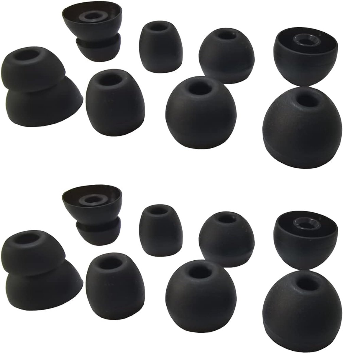8 Pairs Silicone Earbuds - Geschikt voor Powerbeats Pro - Powerbeats 2 en 3 - L/M/S - Dubbele Rubber Flens