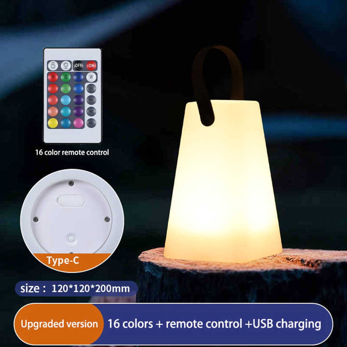 IP44 draadloze LED tafellamp – Oplaadbaar – Vlamloos – Decoratief (12×20 cm)-Belle's product