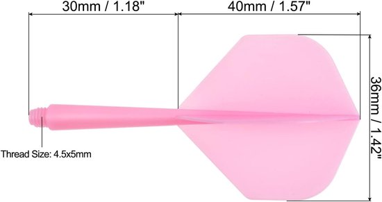 Dartpijl Sets - Geïntegreerde Schachten - Darts Spelen - Lichtgewicht Ontwerp - 4-Pack - Roze — afbeelding 5