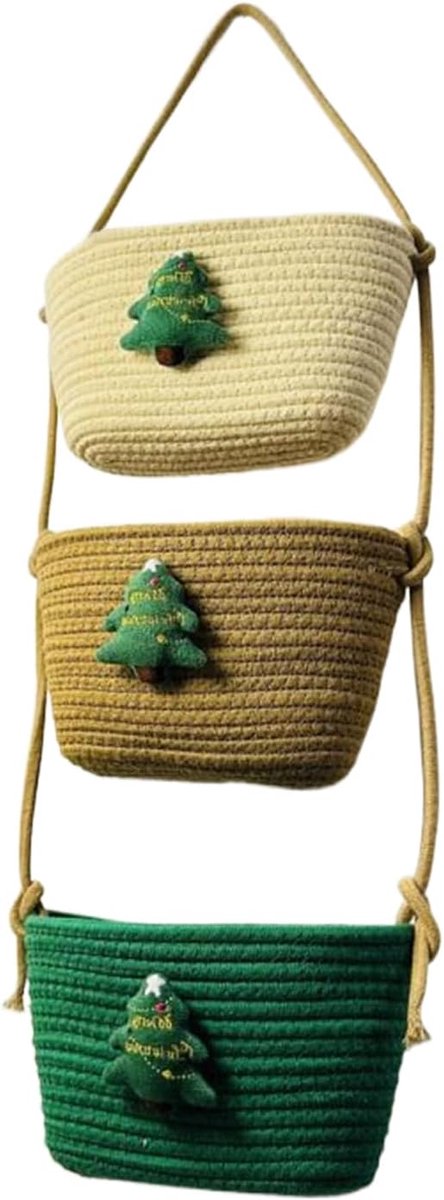 Deur Organizer - Hangende Opberger - Ruimte Besparen - Drie Lagen - 73cm Hoog - Groen