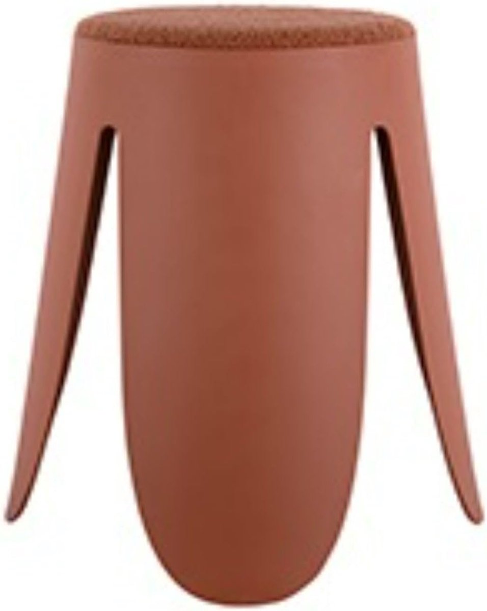 Barkruk Savor - Keukenstoel Rond - Keuken Bar - Polypropyleen Materiaal - Ø44cm Diameter - Oranje