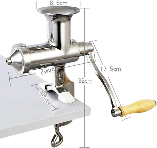 Handmatige Juicer - Roestvrij Staal - Sap Maken - Pulp Controle - 32x20x12 cm - Zilver — afbeelding 3