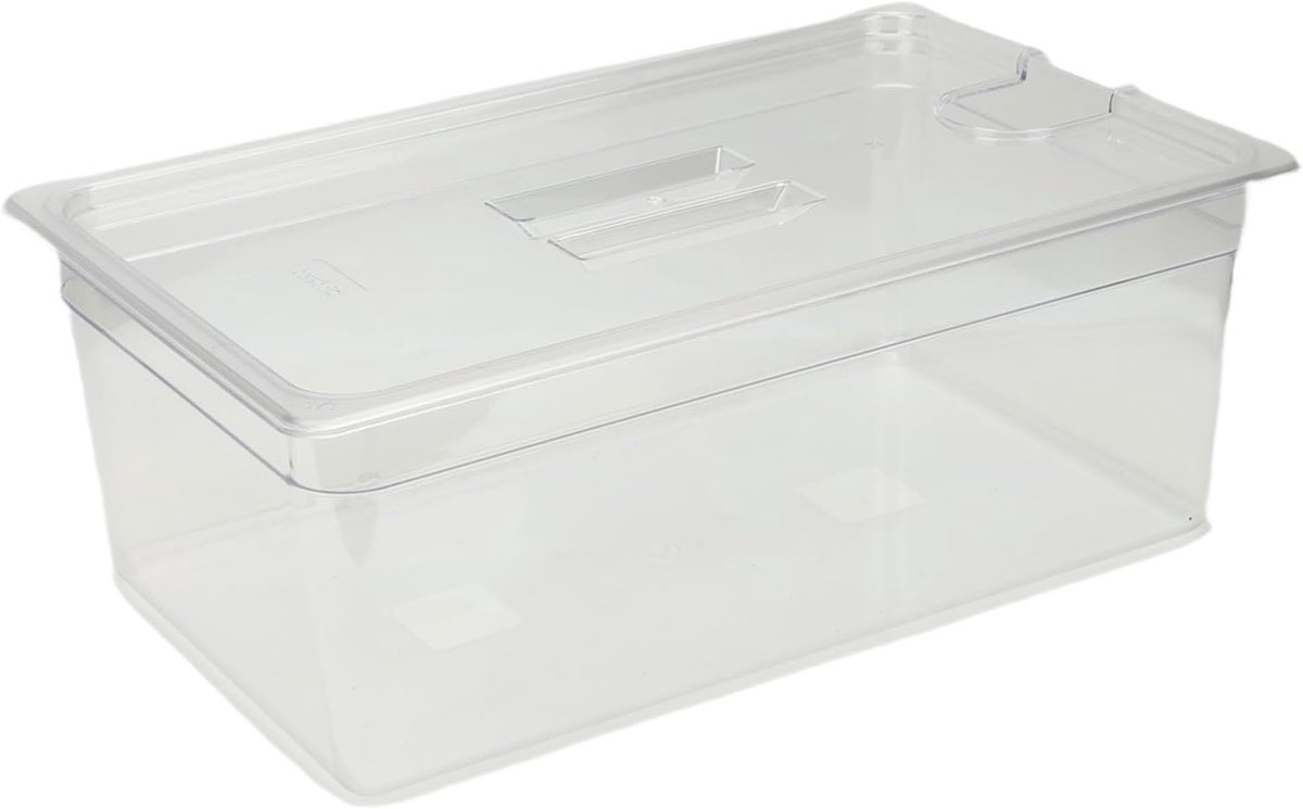 Sous Vide Container Waterbad Bak Precisie Koken Inclusief Deksel 25 Liter Transparant