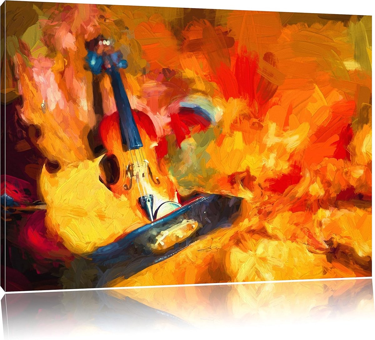 Muziek Canvas - Wanddecoratie Kunst - Woonkamer Sfeer - Houtlijsten Kwaliteit - 60x40 cm
