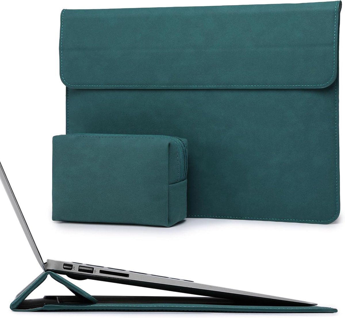 Originap 13,3-14 Zoll Laptop Hülle Tasche mit Standfunktion für MacBook Pro 14 M5/M4/M3/M2/M1 2026-2021, MacBook Pro/Air 13,3, 13,5" 13,8" Surface Laptop, HP Spectre X360 13/14, Dunkelgrün