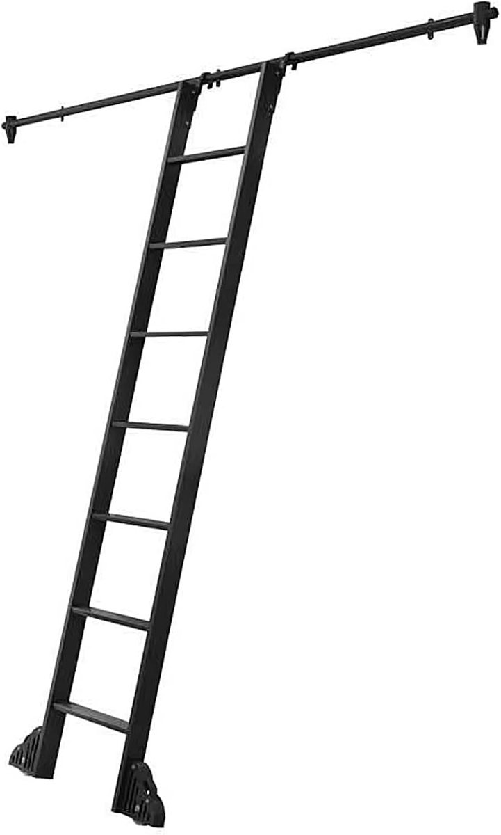 Glijladder Hardware Kit - Railsysteem Ladder - Ruimte Efficiëntie - Soepel Schuivend Systeem - 100 cm Lengte