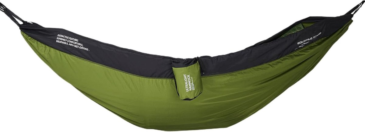 Camping Hangmat - Draagbaar Bed - Ontspannen Buiten - Gereedschapsloze Installatie - 270 x 180 cm - Groen