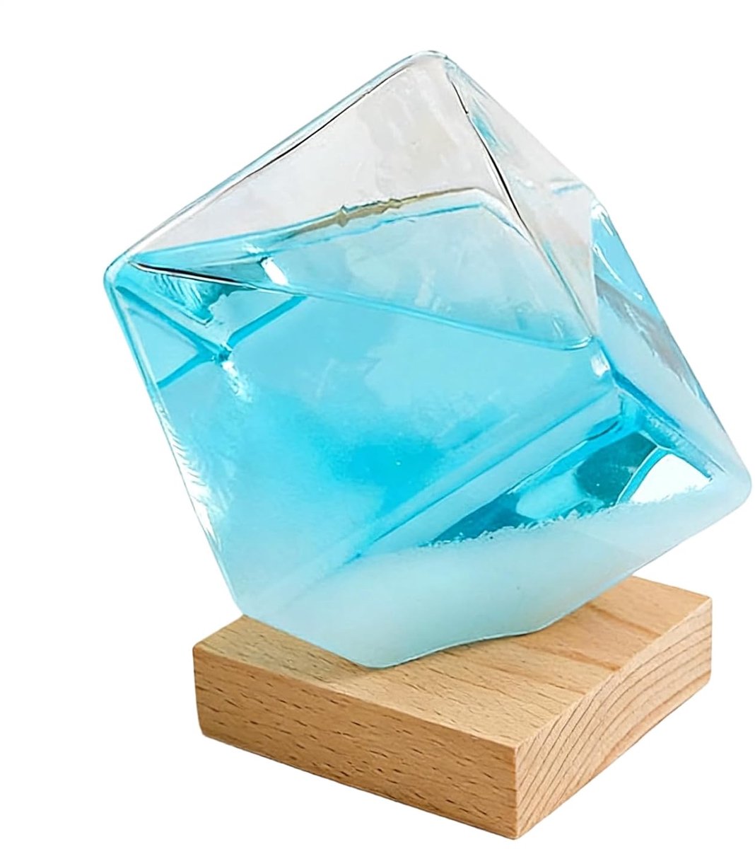 Storm Voorspeller - Weerstation Decoratie - Weersvoorspelling Thuis - Geïntegreerd Barometer Mechanisme - 11 x 11 x 14 cm - Blauw