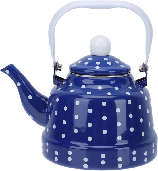 Emaille Waterketel - Theepot Koffiepot - Koken op Gas - Duurzaam Emaille Materiaal - 14x14x11 cm - Rood — afbeelding 5