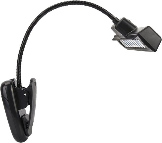 Draagbare LED Lamp - Leeslamp Klem - Muziek Noten Verlichting - Flexibele Zwanenhals - 17 x 11 x 8 cm — afbeelding 4