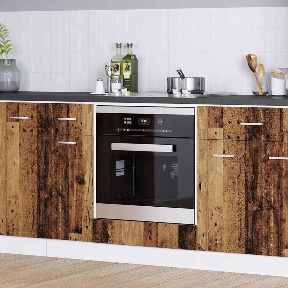 Oven Kast - Keukenmeubel - Keuken Organisatie - Modern Design - 60 x 46 x 81.5 cm - Bruin