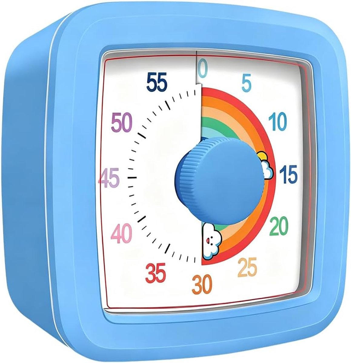 Visuele Timer - Kinder Timer - Tijdmanagement Hulp - Stille Werking - 60 Minuten - Blauw
