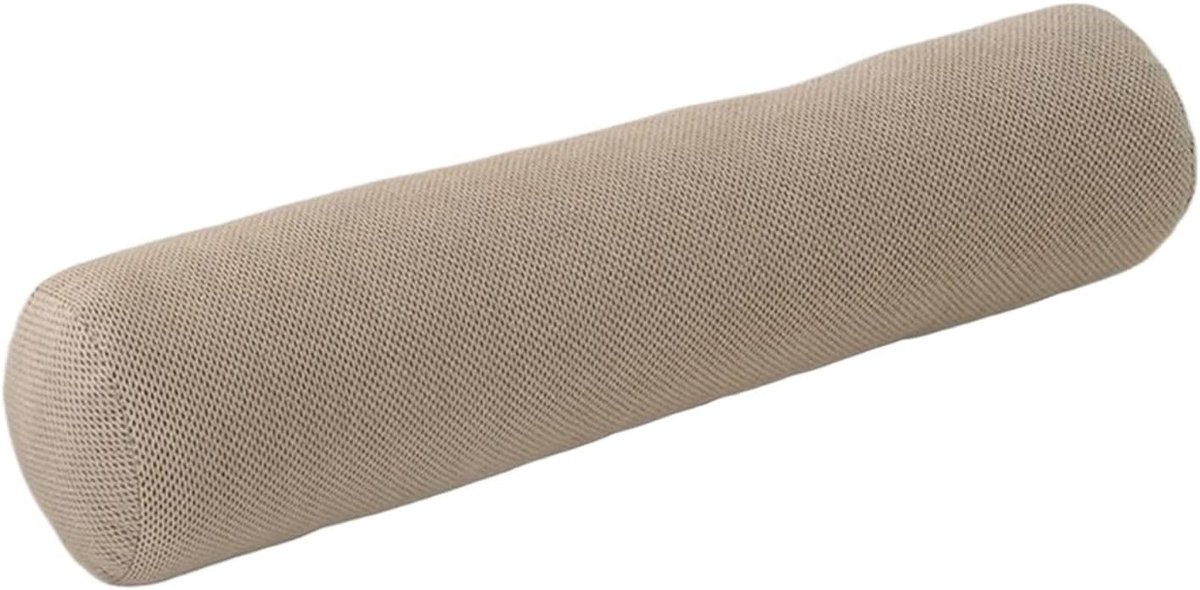 Verstelbaar Rolkussen - Cilindrisch Kussen - Comfort Ondersteuning - Verbeterde Houding - 15 x 60 cm - Zwart Bruin