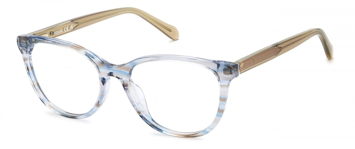 Fossil FOS 7203 Striped blue brown 53/17/140 WOMAN Brilmonturen