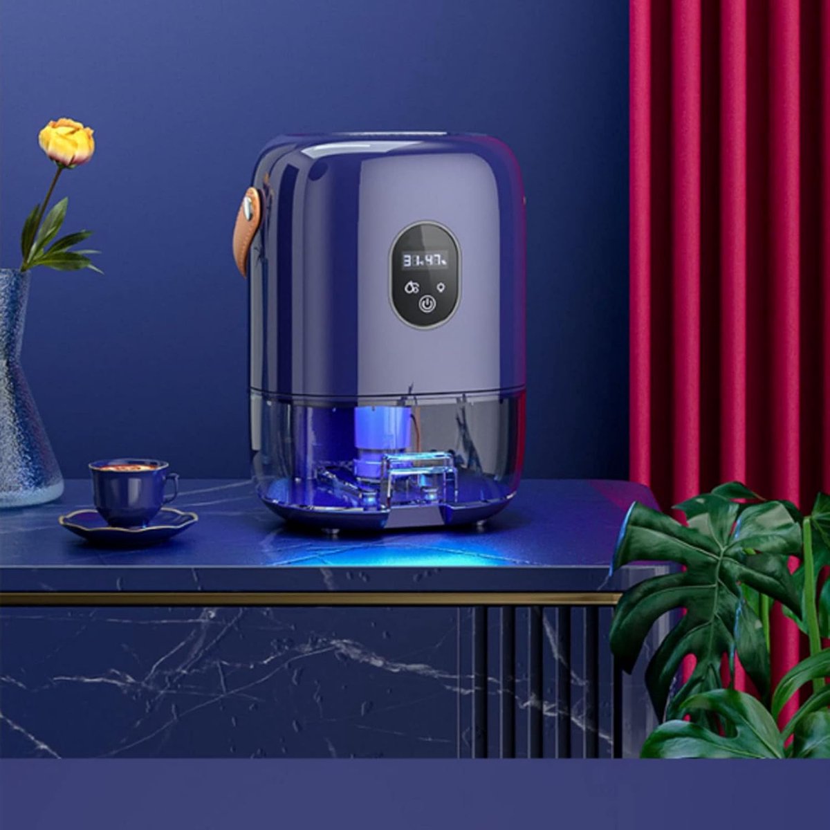 Luchtontvochtiger - Vochtabsorber Droger - Thuis Gebruik - Laag Energieverbruik - 430 Vierkante Voet - Blauw