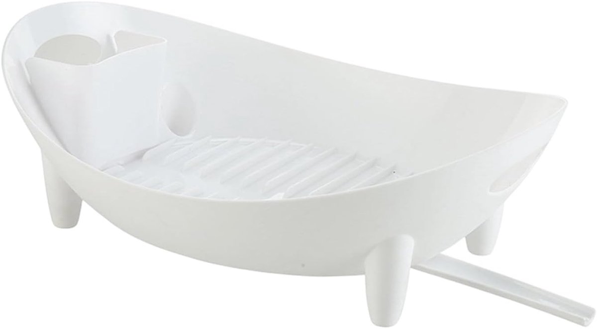 Afdruiprek Mand - Aanrecht Organizer - Servies Drogen - Met Bestekhouder - 14 x 28 x 14 cm