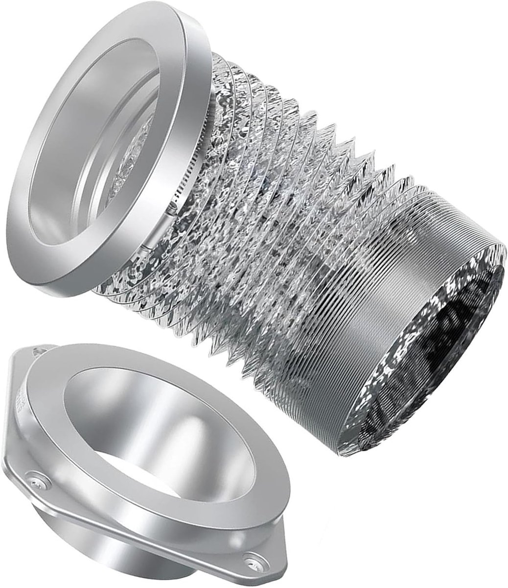 Droger Ontluchtingskoppeling Ventilatie Aansluitset Efficiënte Droger Magnetische Zelfuitlijning 14.99 x 14.99 x 8.99 cm
