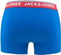 Korenbloesem blauwe boxershorts met rode elastische band van JACK & JONES.