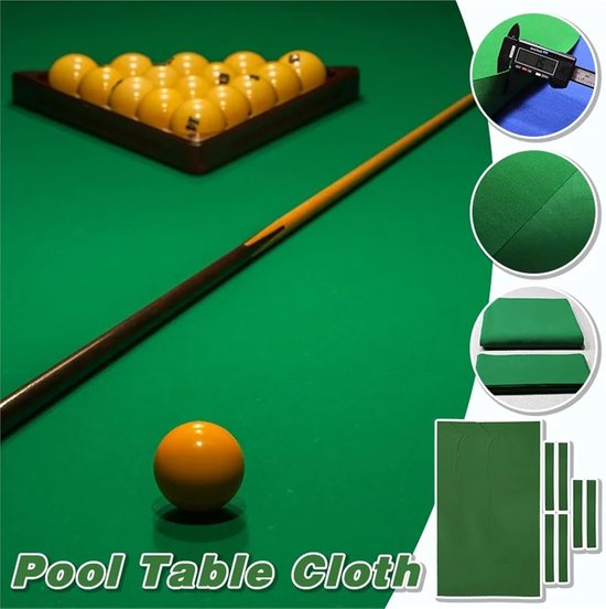 Biljart Tafelkleed - Pooltafel Vilt - Verbeter Speelervaring - Glad Oppervlak - 8 FT - Groen — afbeelding 5