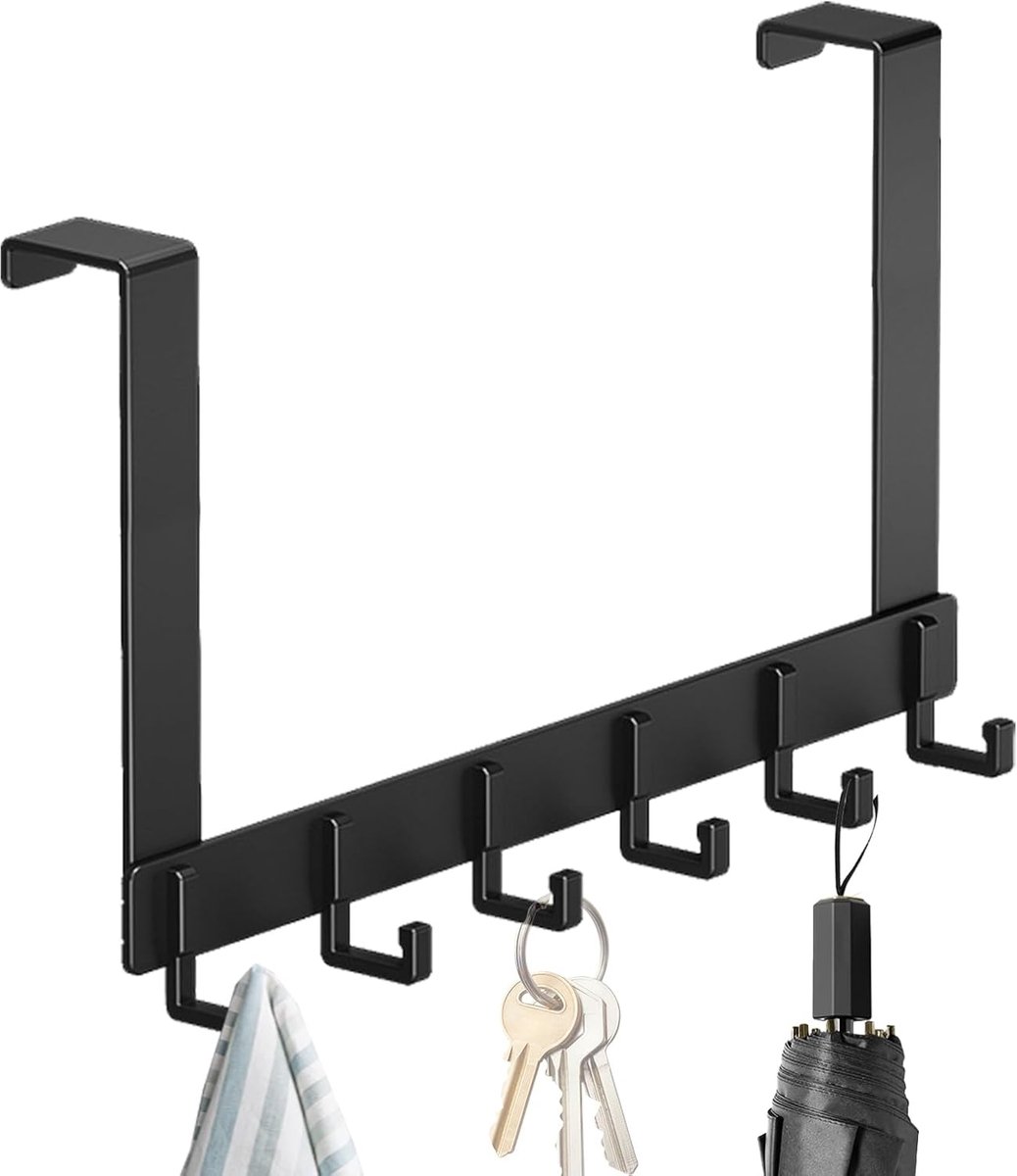 Deurhanger Met Haken - Kleding Organizer - Ruimte Besparen - Zonder Boren - 39.8 cm Lengte