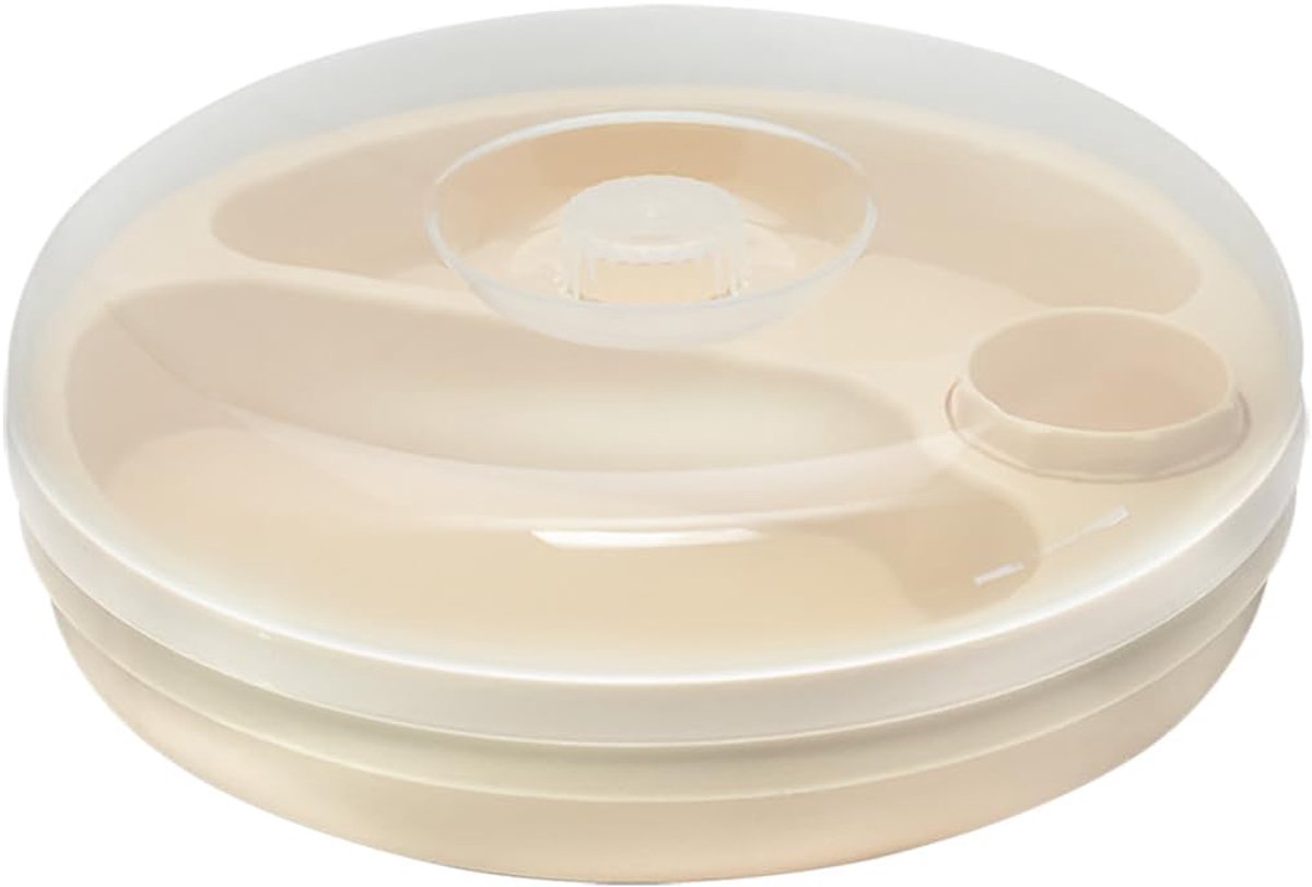 Warmhoudbord Met Deksel - Bord Met Water - Maaltijd Warm Houden - Tweedelig Ontwerp - 22 Cm Diameter