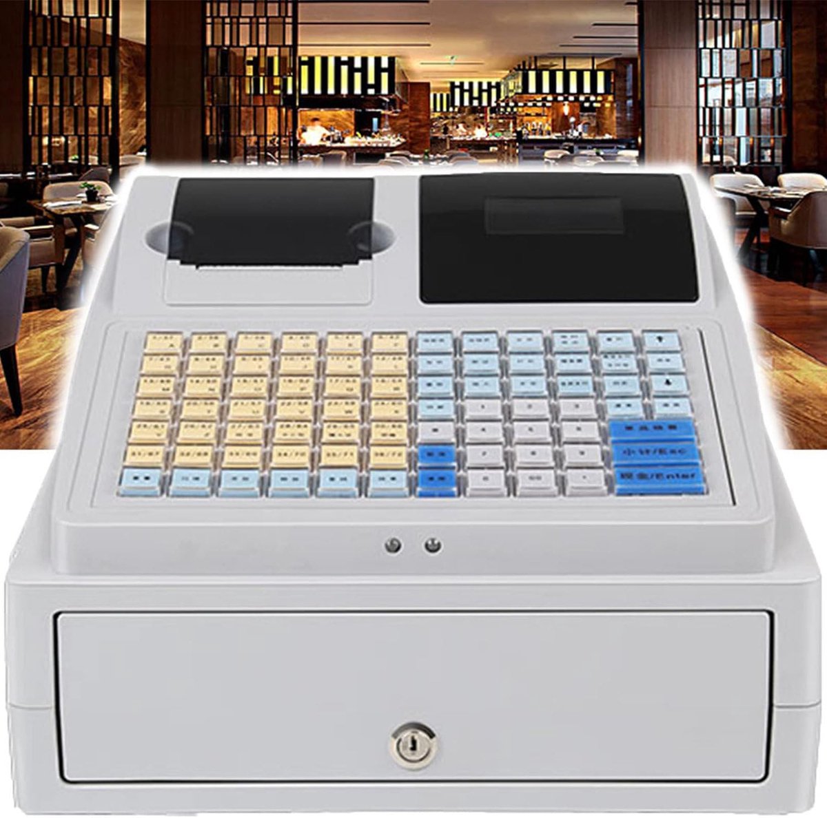 Elektronische Kassa - Alles-in-één Systeem - Winkel Verkoop - Dubbel Scherm Display - 33x31x19 cm
