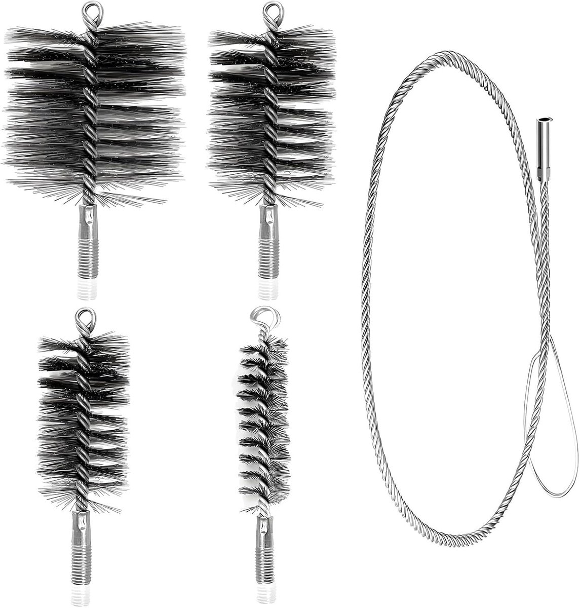 Schoonmaak Borstels Set - Pijp Reiniger - Schoorsteen Onderhoud - Diverse Maten - 30mm tot