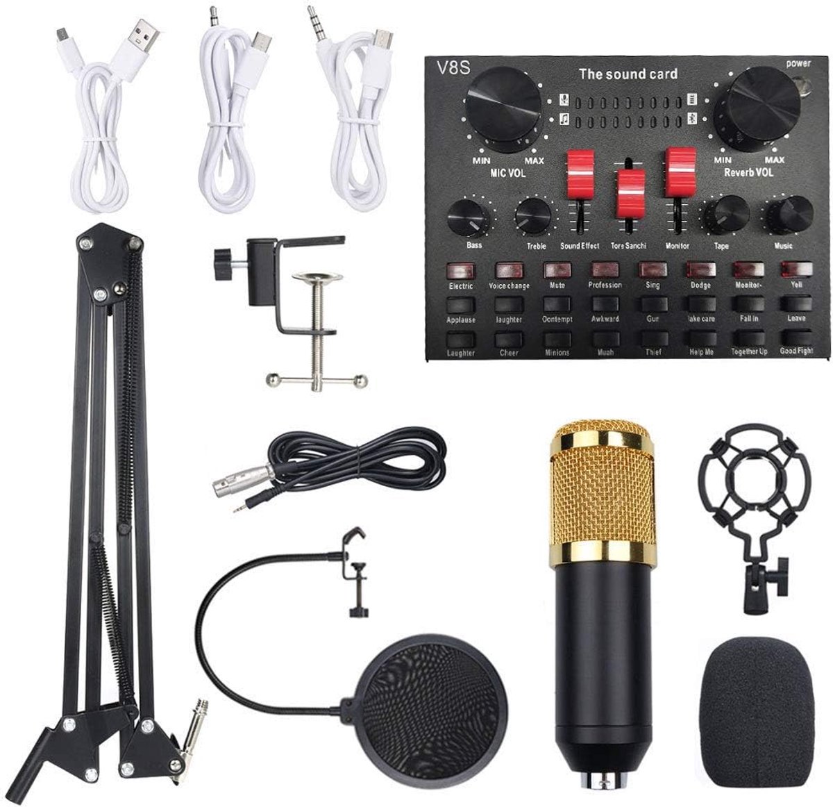 Audio Opname Set - Live Sound Card - Muziek Maken - Hoge Gevoeligheid - 43 x 27 x 9 cm