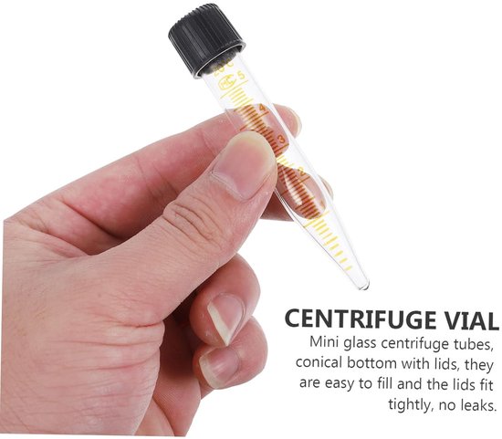 Centrifugebuisjes - Monsterbuisjes - Laboratorium Analyse - Spiraalvormige Kurk - 5 Ml - Transparant — afbeelding 4