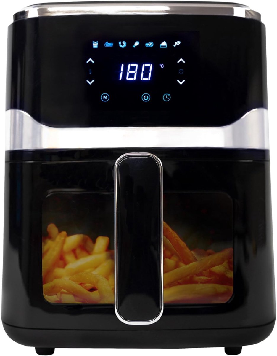 MIRA® Mini Airfryer - Airfryer - Heteluchtfriteuse - Compact - Zwart - 32cm x 25cm x 31cm