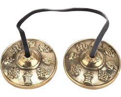 Tibetaanse Bel voor Meditatie en Geluidstherapie - Boeddhistische Percussie-Instrumenten voor Yogameditatie en Zen-Oefeningen